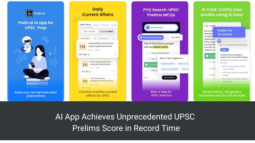 AI App Achieves Unprecedented UPSC Prelims Score in Record Time